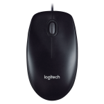 Logitech M 100r Arca Clamshell Mouse - Black