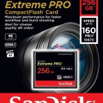 CompactFlash Products SanDisk Extreme Pro CF, CFXPS 256GB, VPG65, UDMA 7, 160MB/s R, 140MB/s W, 4x6, Lifetime Limited