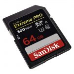 Secure Digital Products SanDisk Extreme Pro SDXC, SDXPK 64GB, U3, C10, UHS-II, 300MB/s R, 260MB/s W, 4x6, Lifetime Limited