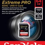 Secure Digital Products SanDisk Extreme Pro SDXC, SDXPK 64GB, U3, C10, UHS-II, 300MB/s R, 260MB/s W, 4x6, Lifetime Limited