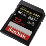 Secure Digital Products SanDisk Extreme Pro SDHC, SDXXG 32GB, U3, C10, V30, UHS-I, 95MB/s R, 90MB/s W, 4x6, Lifetime Limited