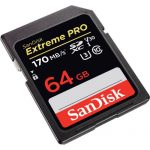 Secure Digital Products SanDisk Extreme Pro SDXC, SDXXY 64GB, V30, U3, C10, UHS-I, 170MB/s R, 90MB/s W, 4x6, Lifetime Limited