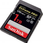 Secure Digital Products SanDisk Extreme Pro SDXC, SDXXY 1TB, V30, U3, C10, UHS-I, 170MB/s R, 90MB/s W, 4x6, Lifetime Limited