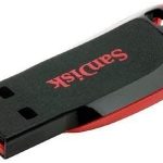 USB Flash Drives SanDisk Cruzer Blade USB Flash Drive, CZ50 128GB, USB2.0, Black with red accent, compact design, 5Y