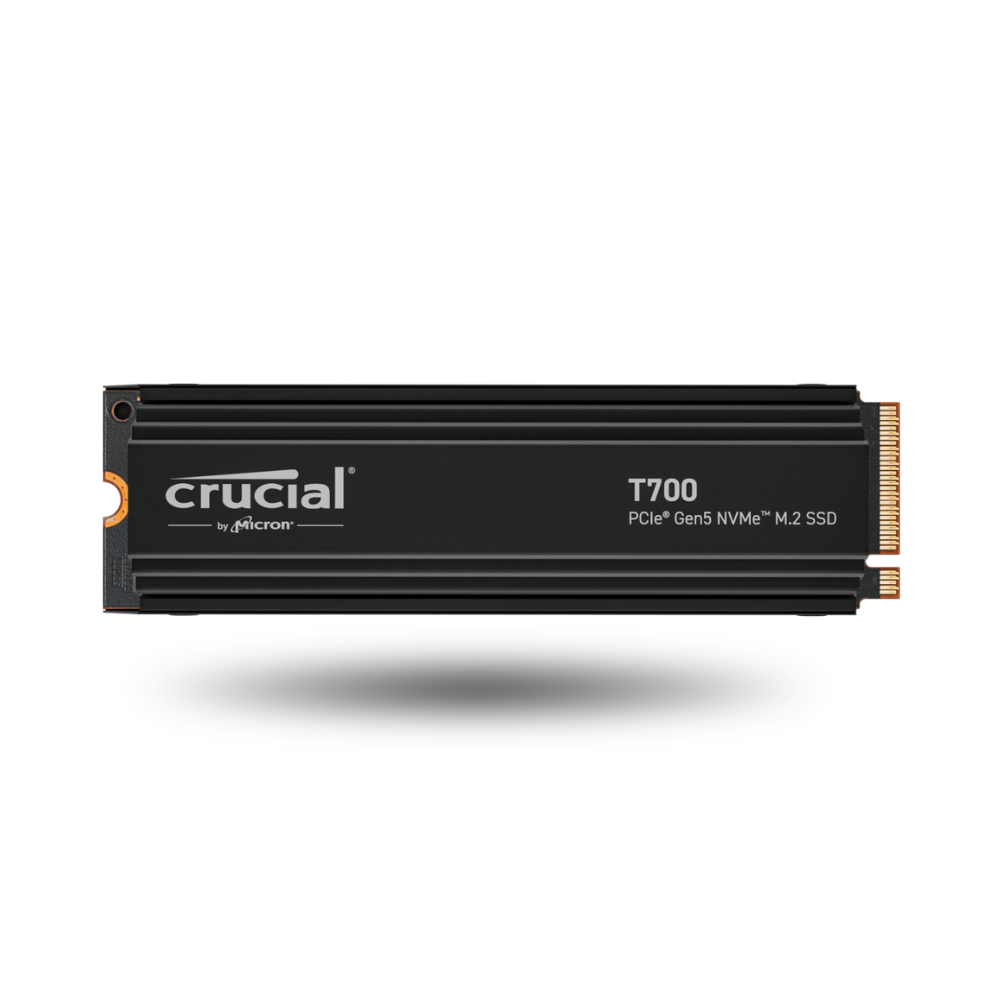 Crucial T700 SSD 2TB M.2 2280 PCIe Gen5 x4 with Heatsink - CT2000T700SSD5 - R12400MB/s W11800MB/s