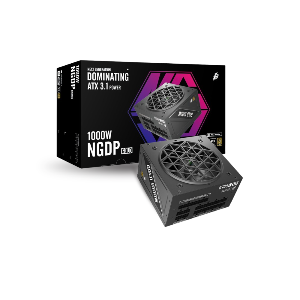 1STPLAYER NGDP ATX 3.1 1000W HA-1000BA4 80+ Gold Certified - Full Modular - ATX3.1 and PCIe 5.1 Ready - Embossed Cable