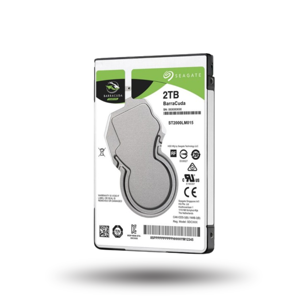Seagate 2.5 2TB SATA 128MB - 7mm - BarraCuda Series