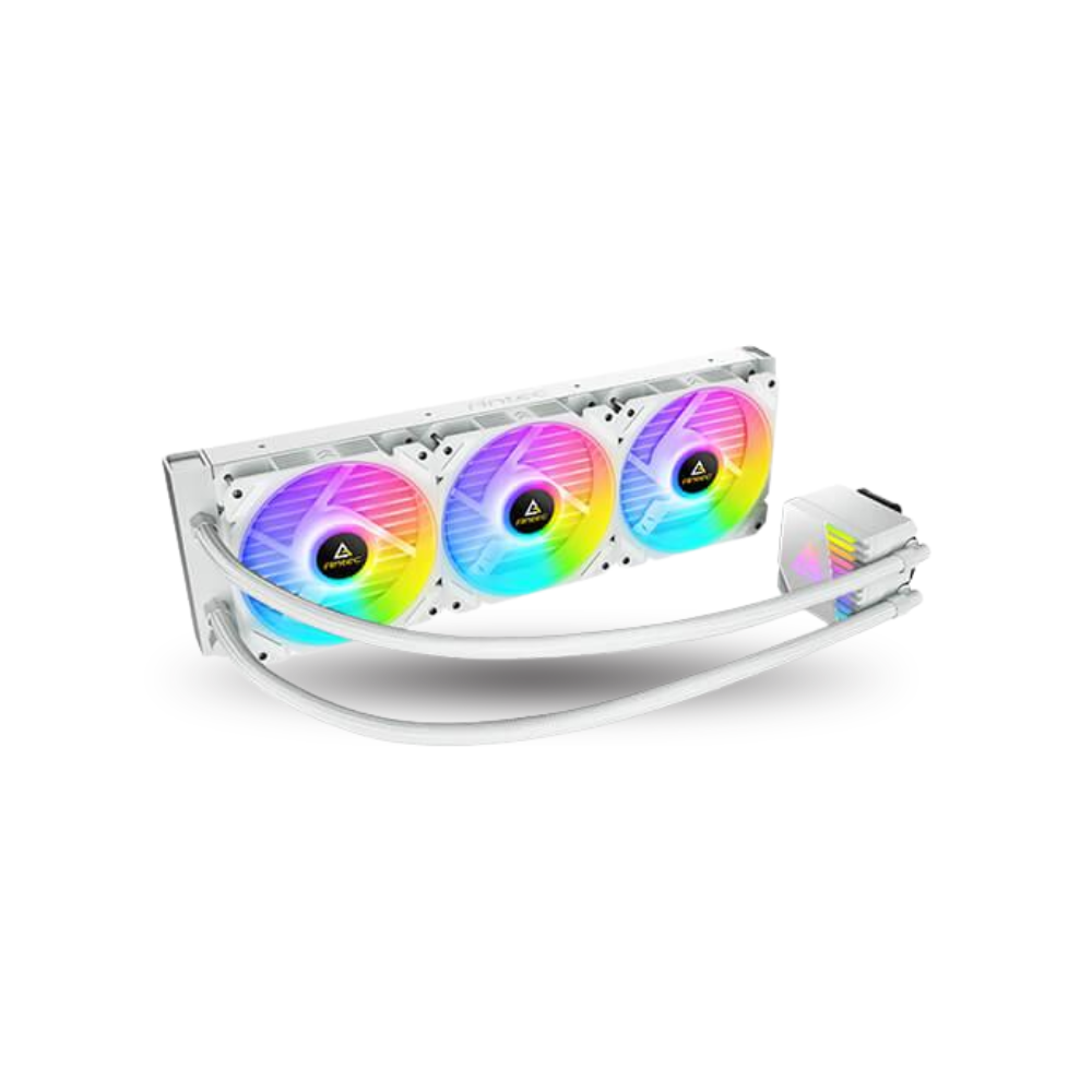 Antec Symphony 360 ARGB WHITE Liquid Cooler - Mirror ARGB Lighting Pump Head with ARGB PWM Fan
