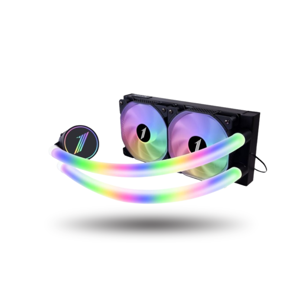 1STPLAYER MT240 Black ARGB Liquid Cooler with ARGB Luminous Water-Cooled Pipes - Support LGA 1700