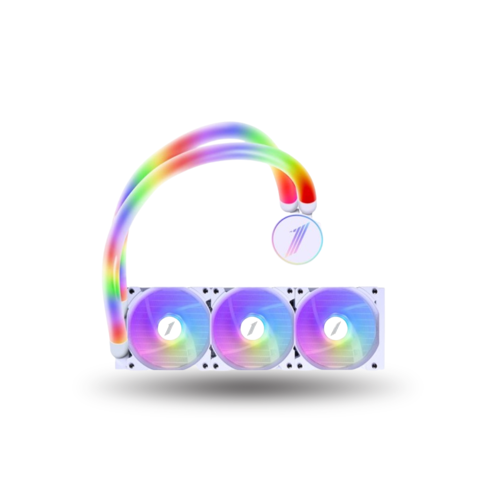 1STPLAYER MT360 White ARGB Liquid Cooler with ARGB Luminous Water-Cooled Pipes - Support LGA 1700