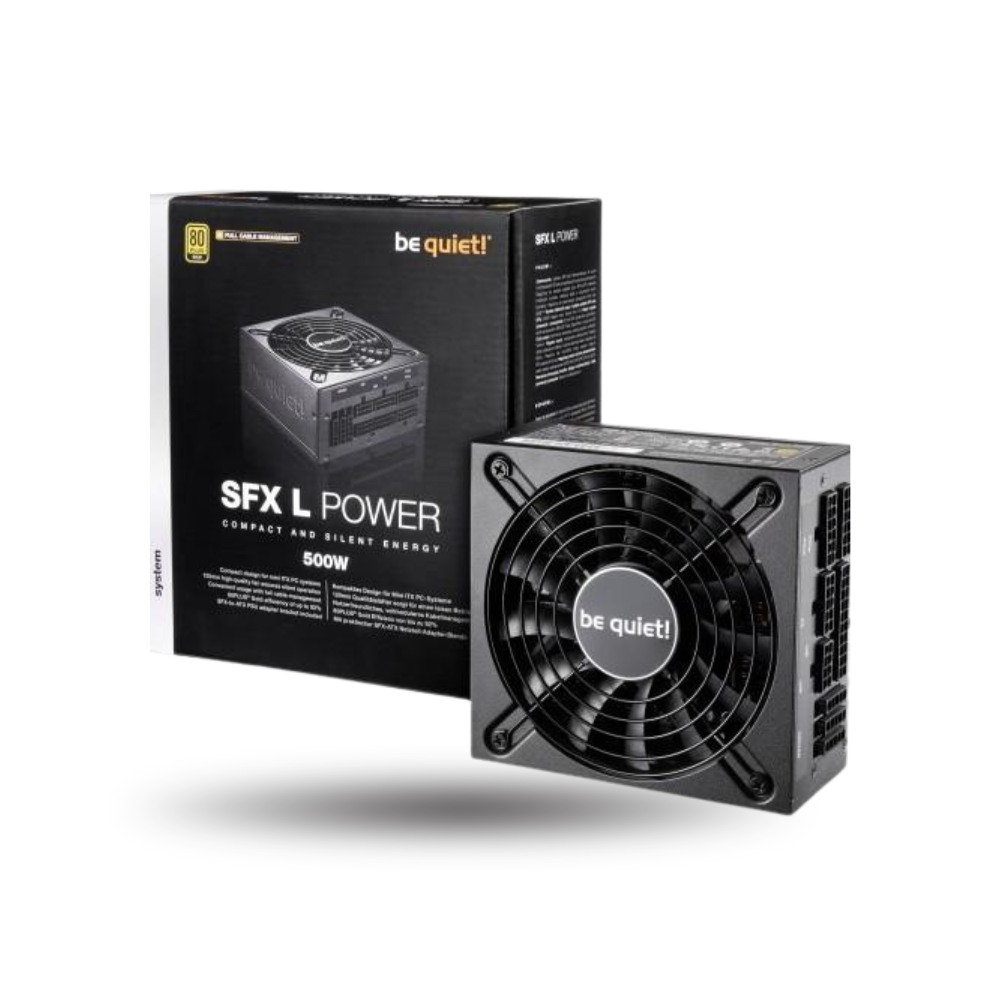 be quiet! SFX-L POWER 500W - 80+ Gold Certified - 3 Years Warranty - Number 1 PSU in Germany