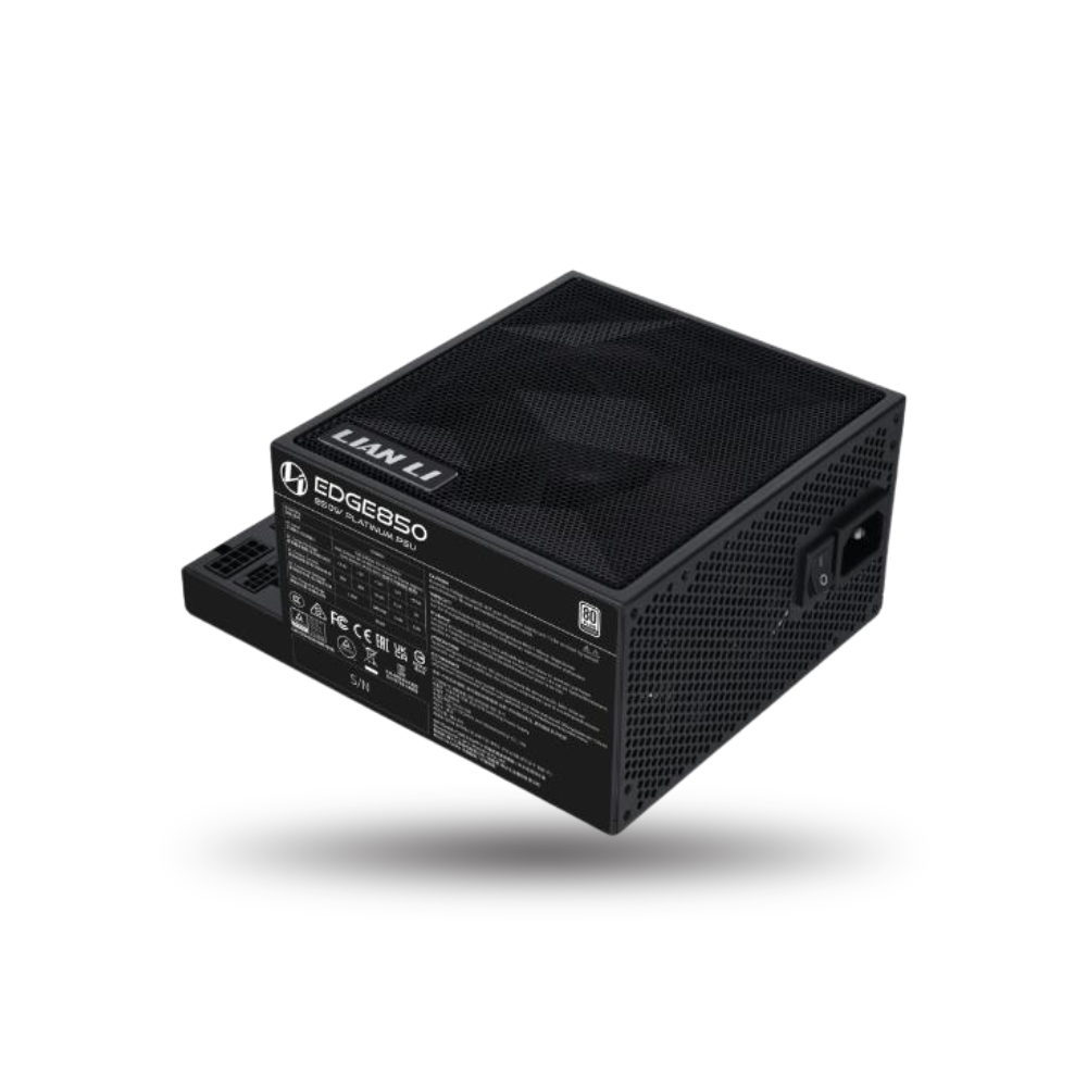 LIAN LI EDGE850 850W BLACK with L-Shape Design - 80+ Platinum Certified - Built-in USB HUB - Cybenetics ATX 3.1 - PCIE 5.1 Ready - 10 Years Warranty Replacement