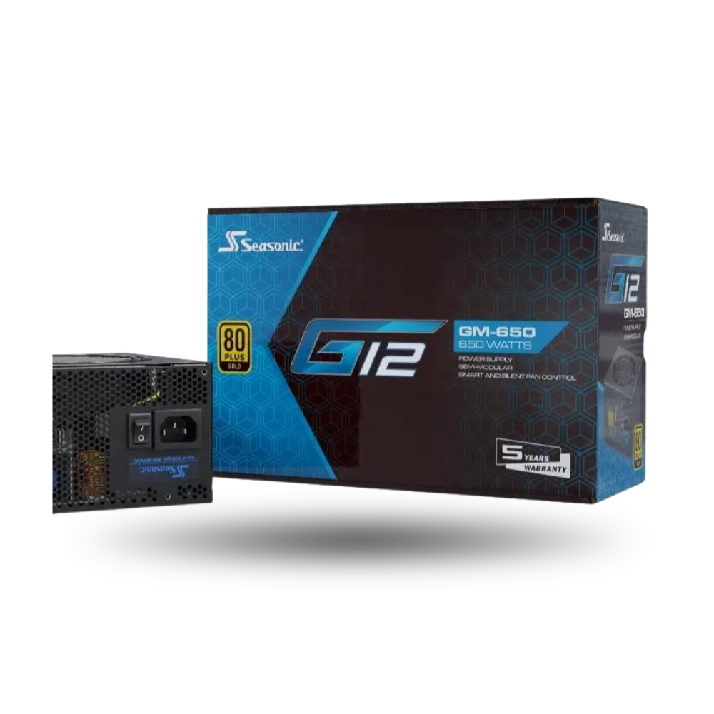 Seasonic G12 GM-650 650W - Semi Modular - 80+ Gold Certified - 5 Years Warranty Replacement