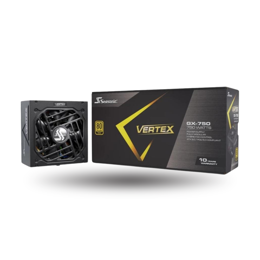 Seasonic VERTEX GX-750 - 750W Fully Modular - 80+ Gold Certified - ATX 3.0 Compatible - PCIe 5.0 Ready - 10 Years Warranty Replacement