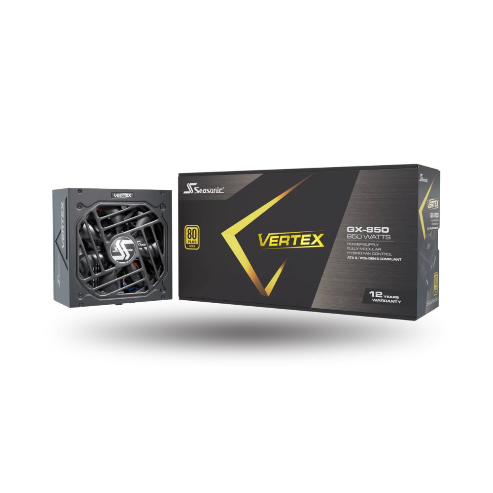 Seasonic VERTEX GX-850 - 850W Fully Modular - 80+ Gold Certified - ATX 3.0 Compatible - PCIe 5.0 Ready - 10 Years Warranty Replacement