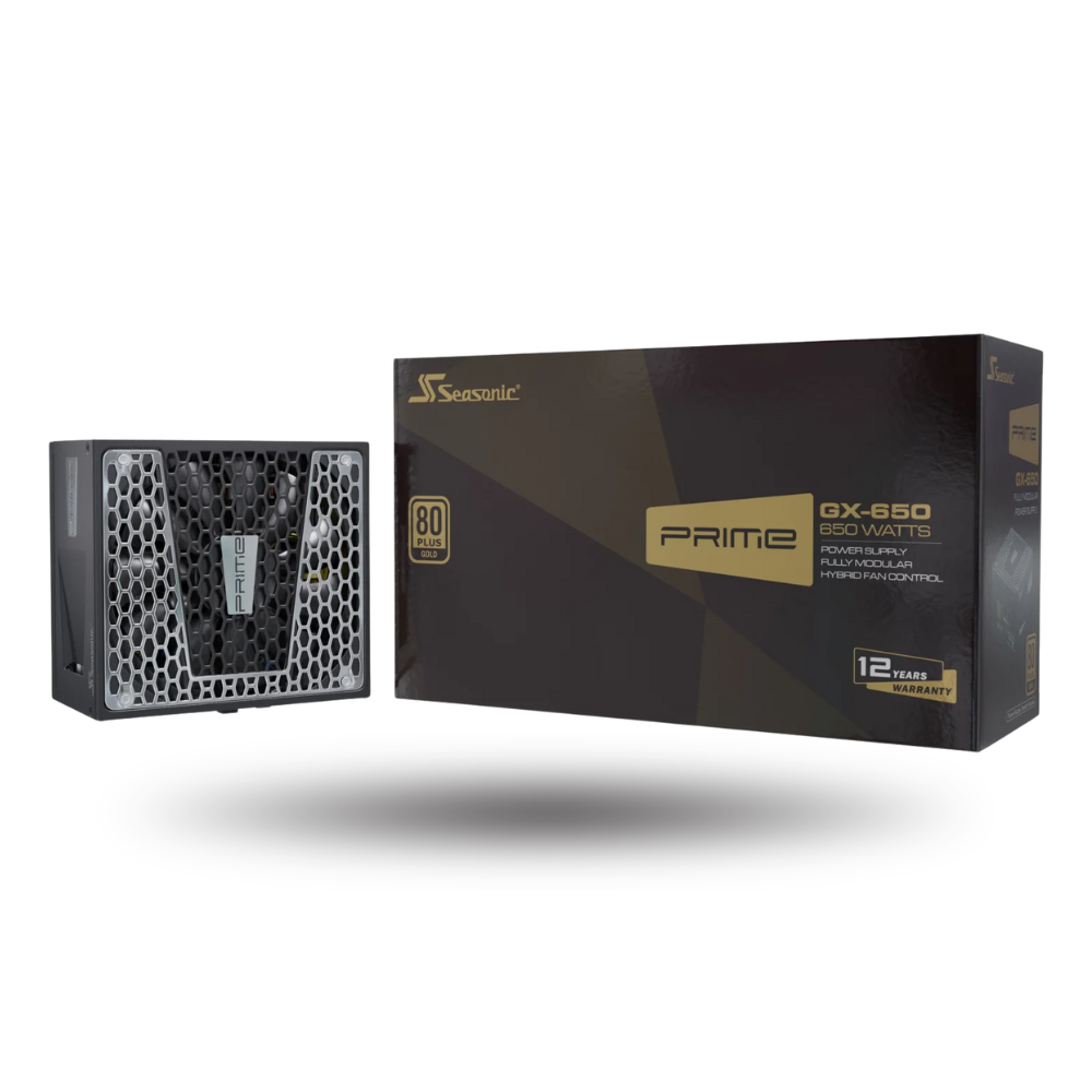 Seasonic Prime Gold GX-650 - 650W Full Modular - 80+ Gold Certified - 12 Years Warranty Replacement