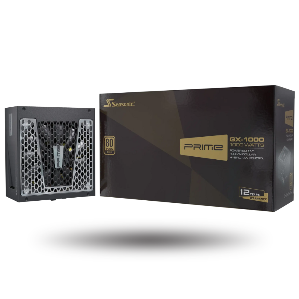 Seasonic Prime Gold GX-1000 - 1000W Full Modular - 80+ Gold Certified - 12 Years Warranty Replacement