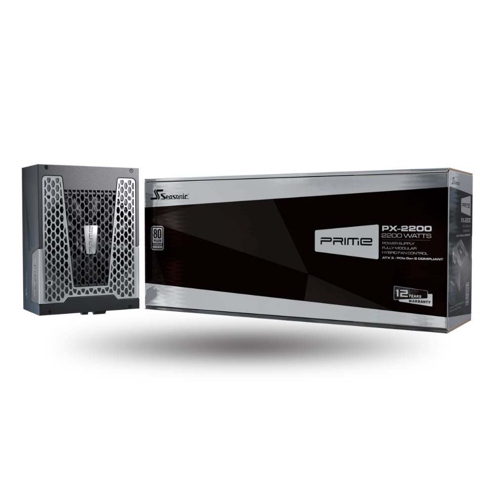 Seasonic Prime PX ATX 3 PX-2200 2200W - Fully Modular - 80+ Platinum Certified - ATX3.1 and PCIe 5.1 Ready - 12 Years Warranty Replacement
