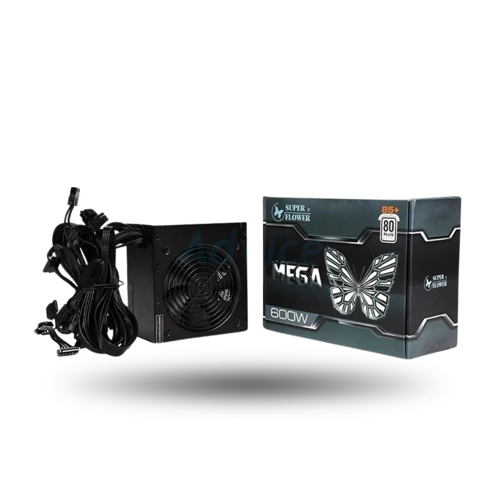 Super Flower Mega Series 600W - SF-600R12ST - 80 PLUS White - 5 Years