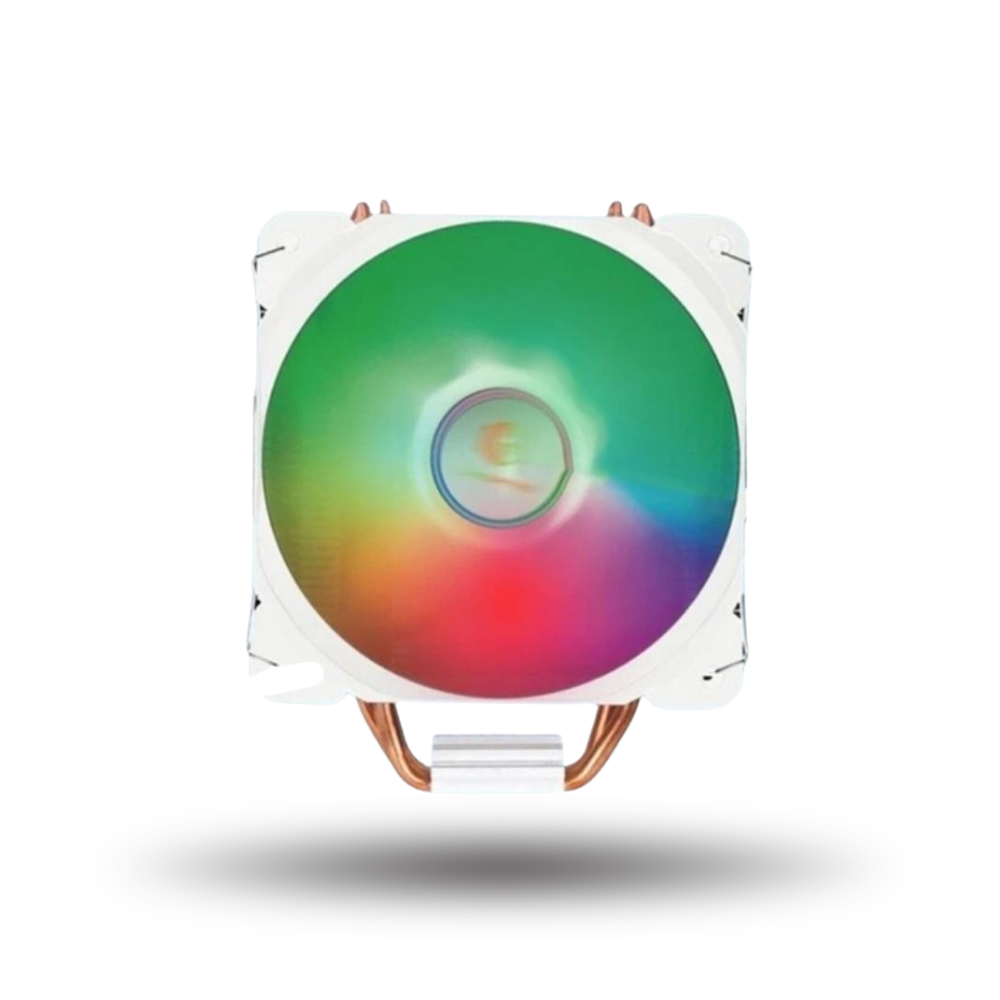 CUBE GAMING BREEZE Single White CPU Cooler - Single Fan 12CM ARGB - 4 Copper Heat Pipes - Universal Socket (AM5 Ready)