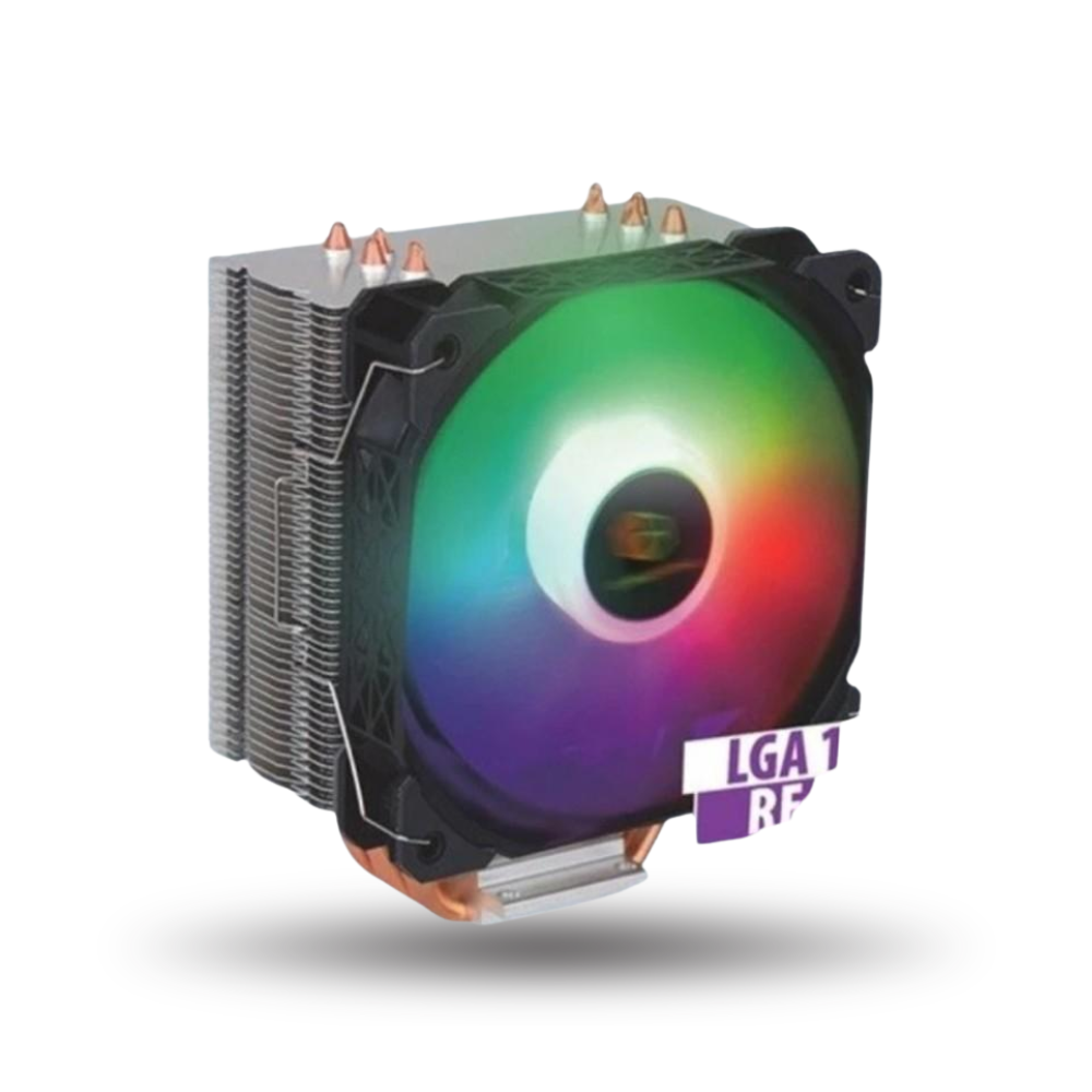 CUBE GAMING BREEZE Single CPU Cooler - Single Fan 12CM ARGB - 4 Copper Heat Pipes - Universal Socket (AM5 Ready)