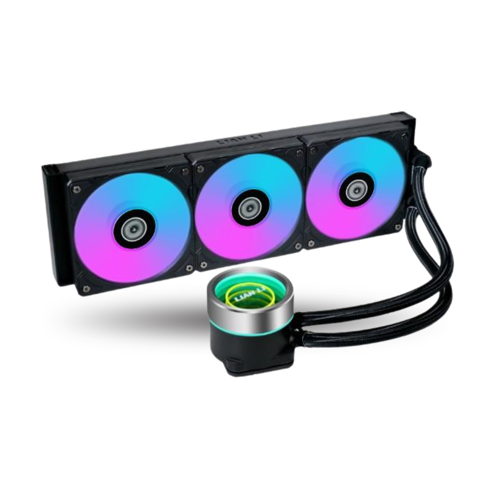 LIAN LI GALAHAD II TRINITY 360 BLACK - AIO ARGB EXTREME COOLING - 3TYPES OF PUMP COVER - IMPROVED DESIGNS & IMPROVED PERFORMANCE