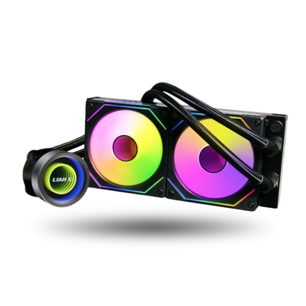 LIAN LI GALAHAD II TRINITY UNI FAN SL-INFINITY 240 BLACK - AIO ARGB EXTREME COOLING - 3TYPES OF PUMP COVER - IMPROVED DESIGNS & IMPROVED PERFORMANCE