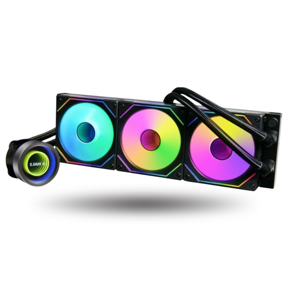 LIAN LI GALAHAD II TRINITY UNI FAN SL-INFINITY 360 BLACK - AIO ARGB EXTREME COOLING - 3TYPES OF PUMP COVER - IMPROVED DESIGNS & IMPROVED PERFORMANCE