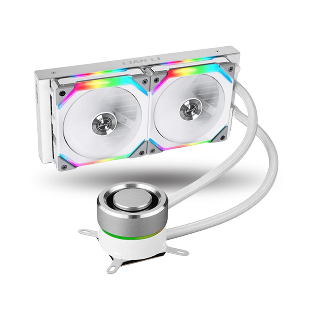 LIAN LI GALAHAD AIO UNI FAN SL Edition 240 - WHITE - ARGB - MAGNETIC ALUMINIUM CAP - ALUMINIUM HOUSING