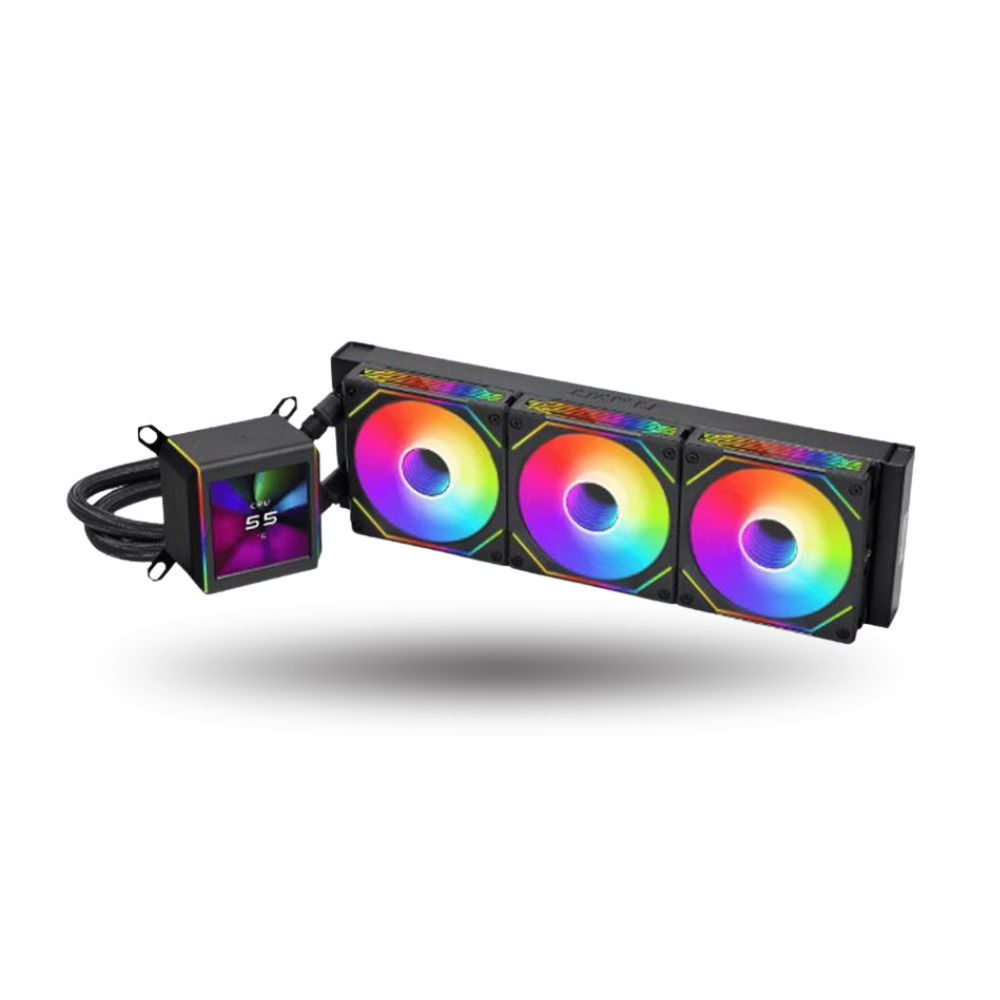 LIAN LI GALAHAD II LCD SL-INFINITY 360 BLACK with 2.88” IPS LCD Screen - Asetek 8th Gen Pump - AIO EXTREME COOLING - Daisy-Chained ARGB Fan with UNI FAN SL-INFINITY