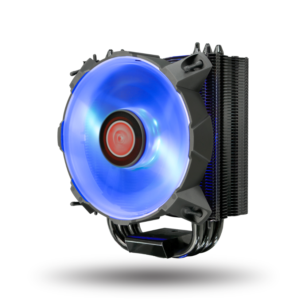 Raijintek Leto Blue - 120mm slim-type CPU cooler - Black Coated - AM4 Support