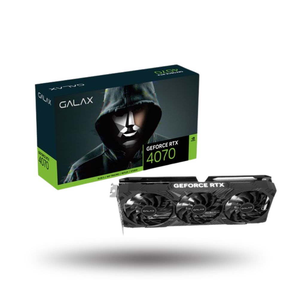 GALAX GeForce RTX 4070 12GB GDDR6X 3X (1-Click OC) - Lighting EFFECT - TRIPLE FAN - Garansi 3 Thn