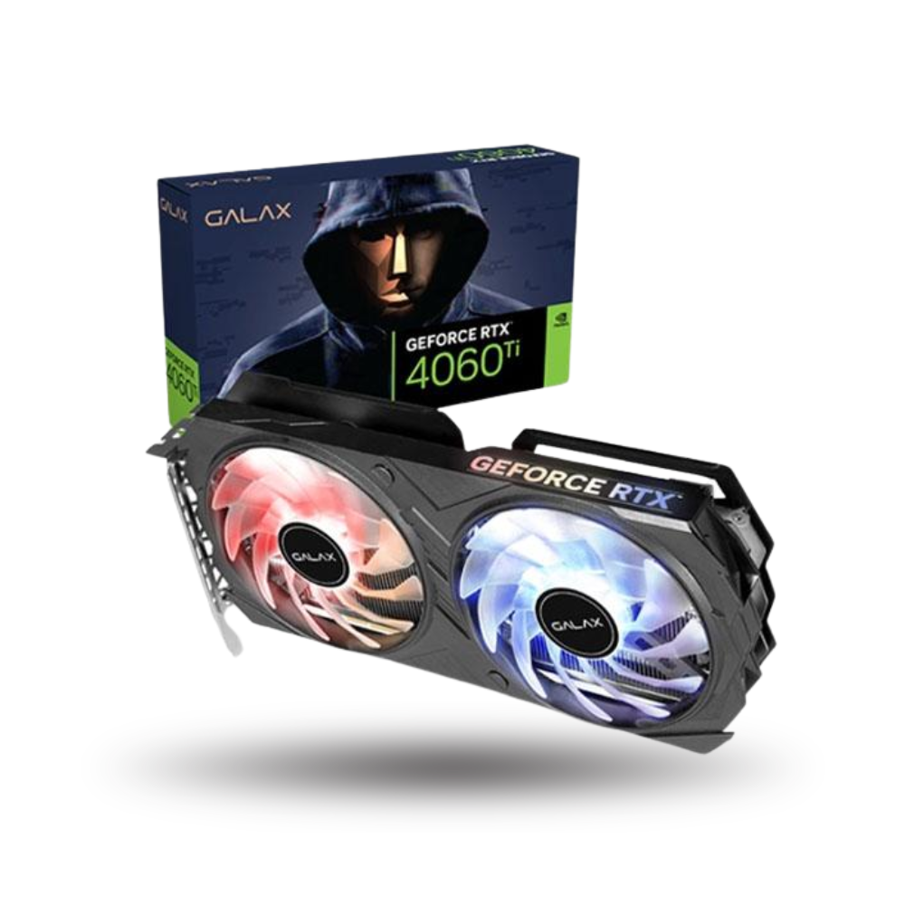 GALAX GeForce RTX 4060 Ti 16GB GDDR6 EX (1-Click OC) - RGB EFFECT - DUAL FAN - Garansi 3 Thn