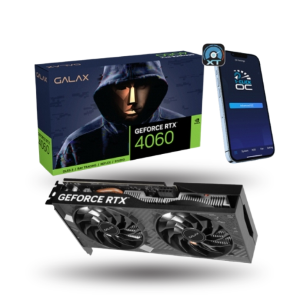 GALAX Geforce RTX 4060 8GB GDDR6 2X V2 (1-Click OC) - DUAL FAN - Garansi 3 Thn