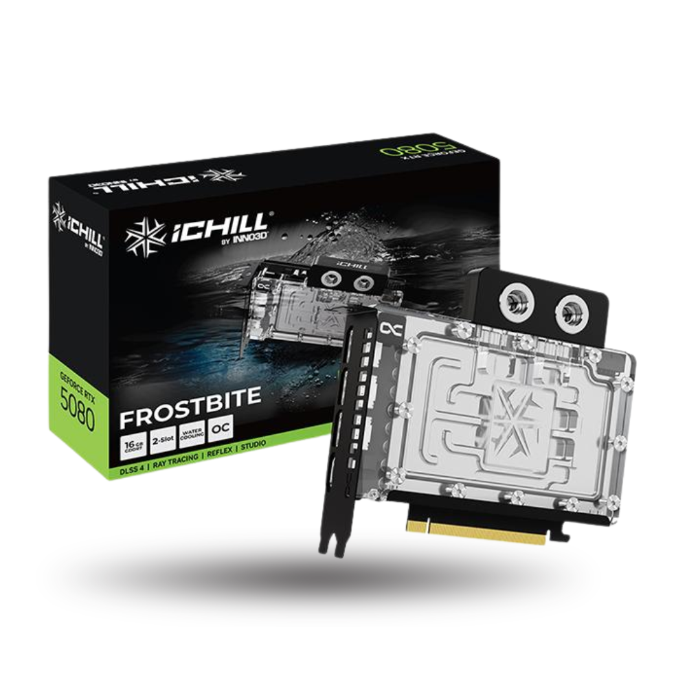 Inno3D GeForce RTX 5080 16GB GDDR7 ICHILL FROSTBITE - ILLUMINATING RGB Lighting - Garansi 3 Thn