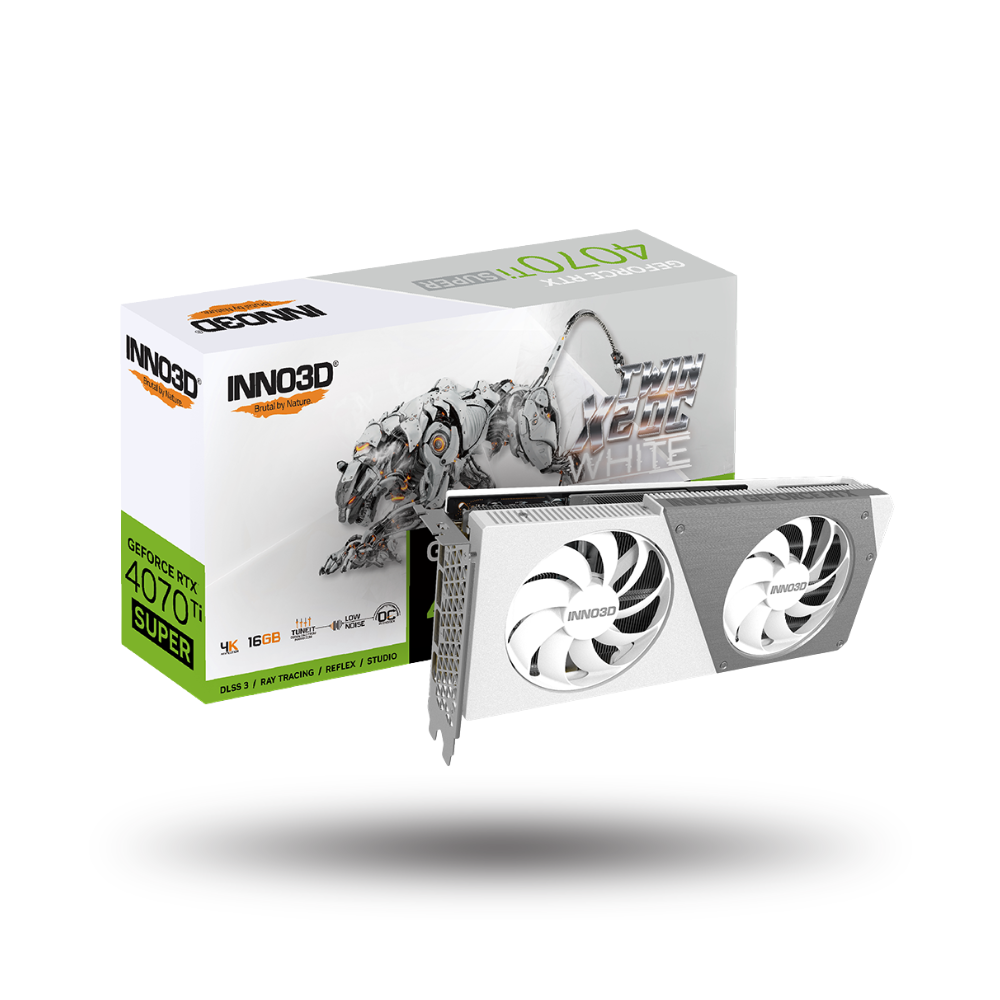 Inno3D GeForce RTX 4070 Ti SUPER 16GB GDDR6X TWIN X2 OC WHITE - DUAL FAN - Garansi 3 Thn