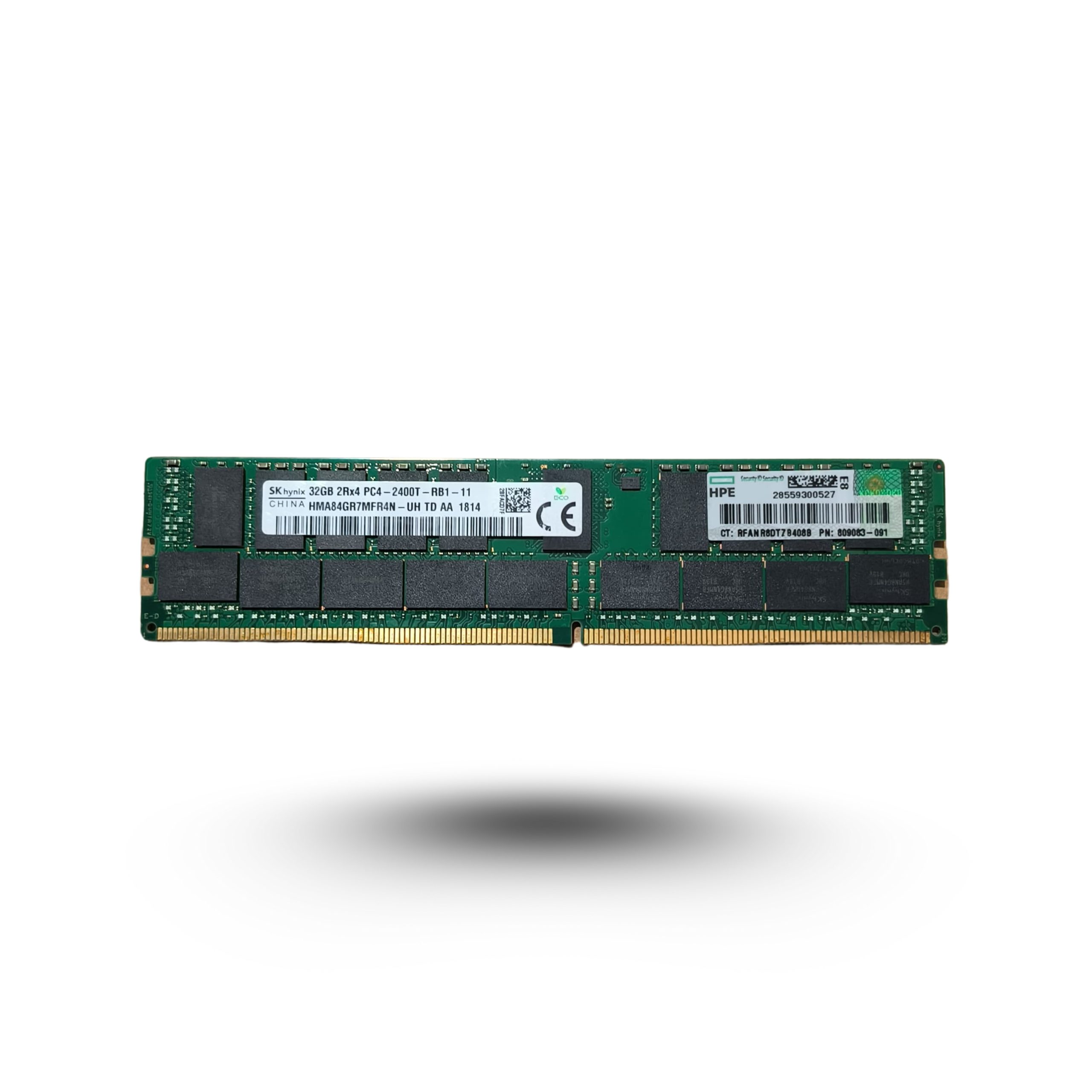 HPE 32GB 2Rx4 DDR4 2400MHz PC4-19200 ECC Memory - HPE 809083-091