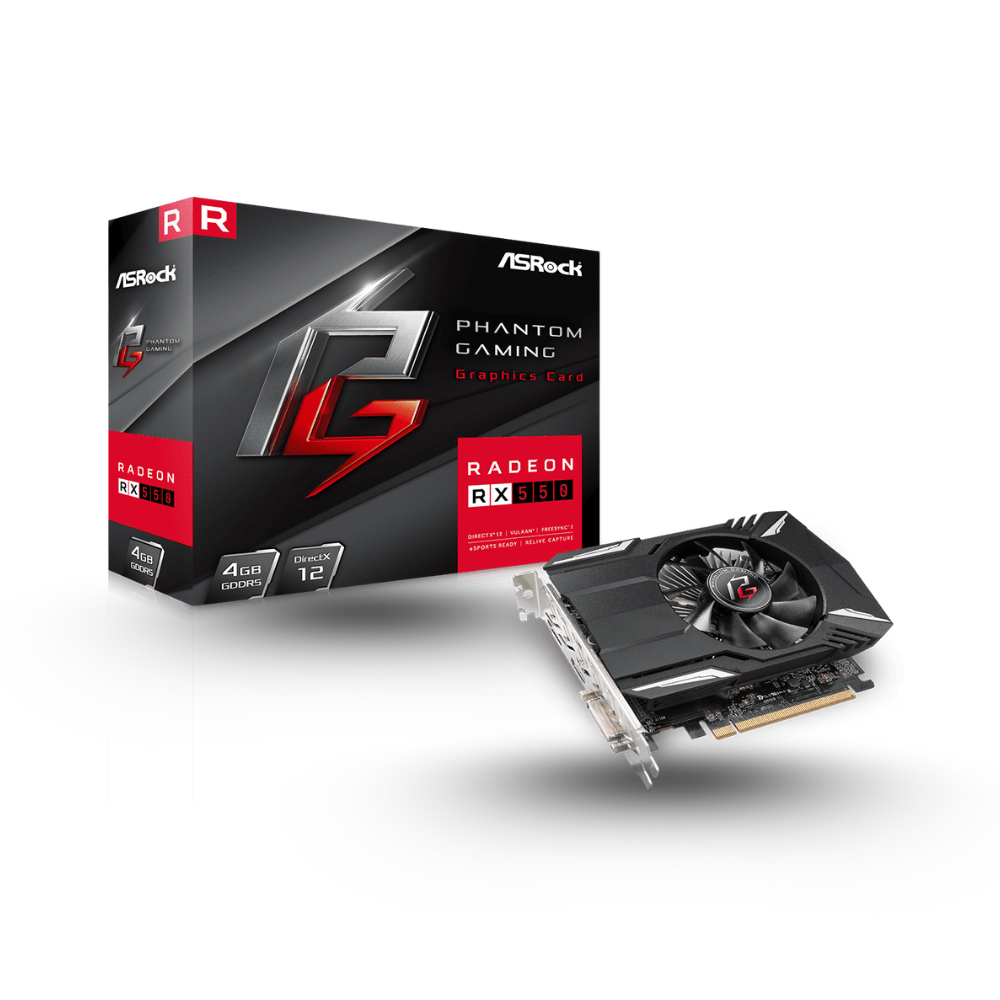 ASRock Radeon RX 550 4GB GDDR5 - Phantom Gaming 4G