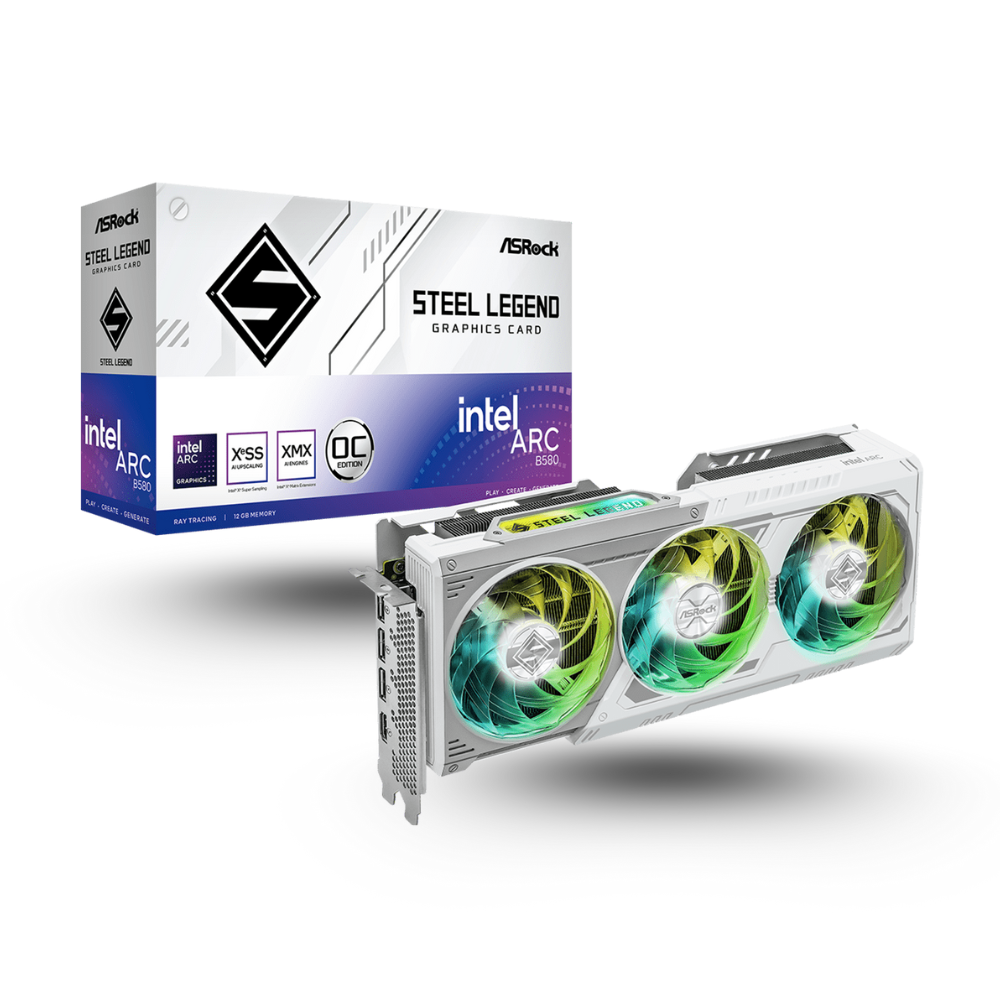 ASRock Intel ARC B580 12GB GDDR6 - Steel Legend 12GB OC