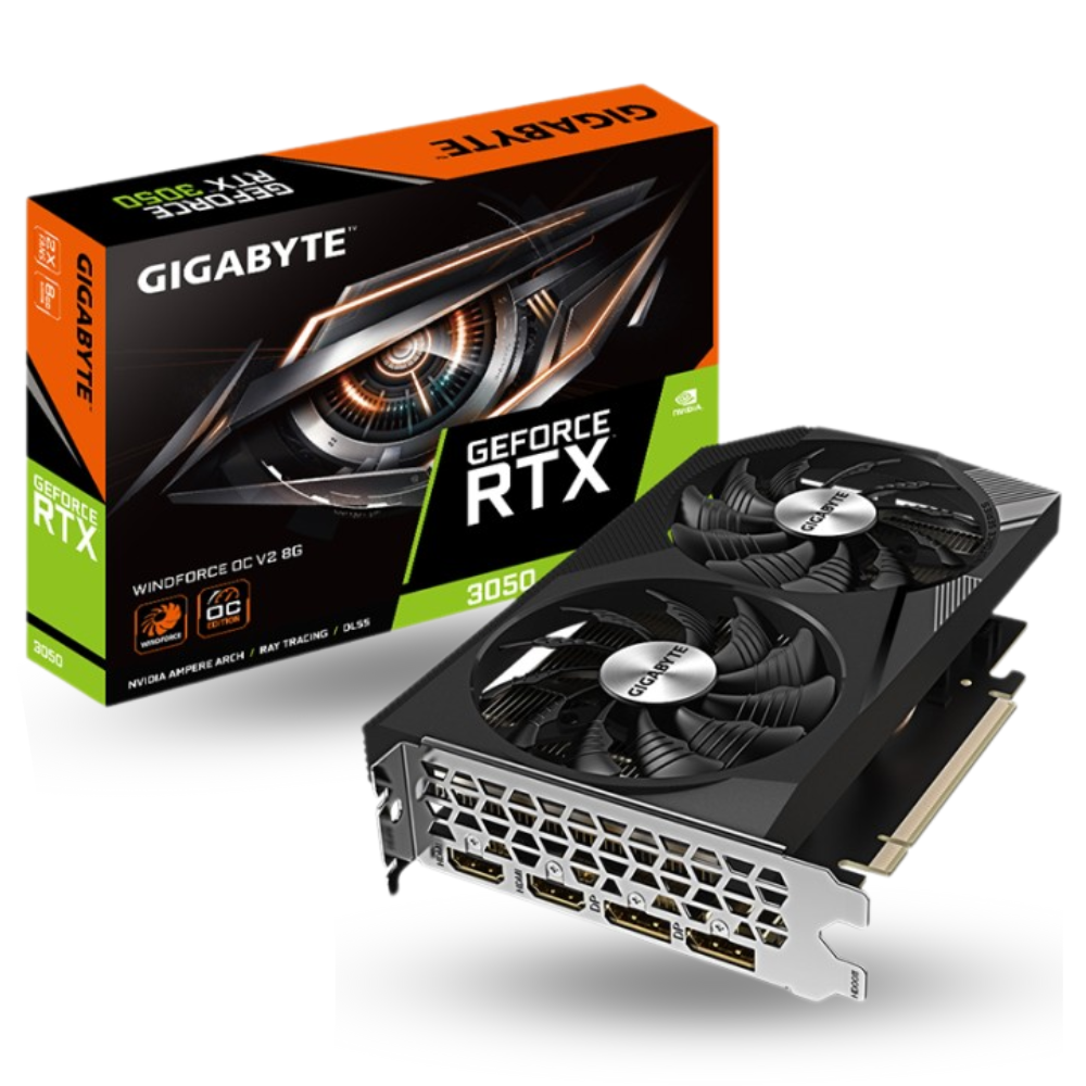 Gigabyte GeForce RTX 3050 8GB GDDR6 Windforce OC V2 - GV-N3050WF2OCV2-8GD