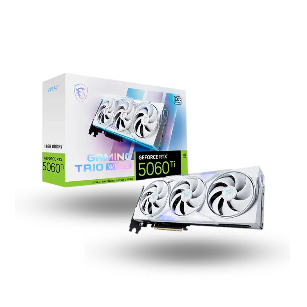 MSI GeForce RTX 5060 Ti 16GB GDDR7 - Gaming TRIO OC White
