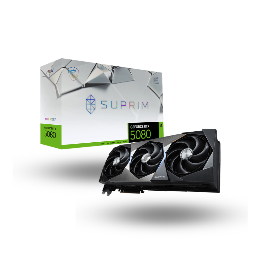 MSI GeForce RTX 5080 16GB GDDR7 - Suprim SOC