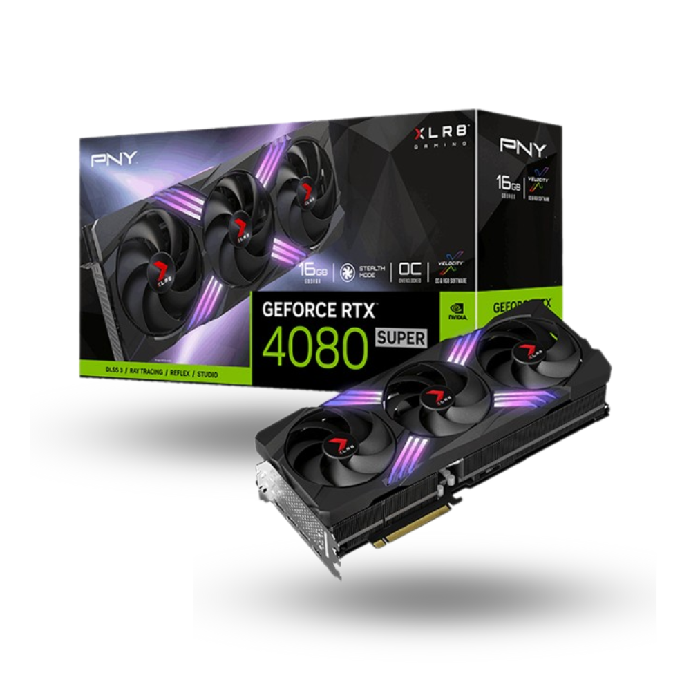 PNY GeForce RTX 4080 SUPER 16GB GDDR6X XLR8 Gaming VERTO EPIC-X RGB OC Triple Fan
