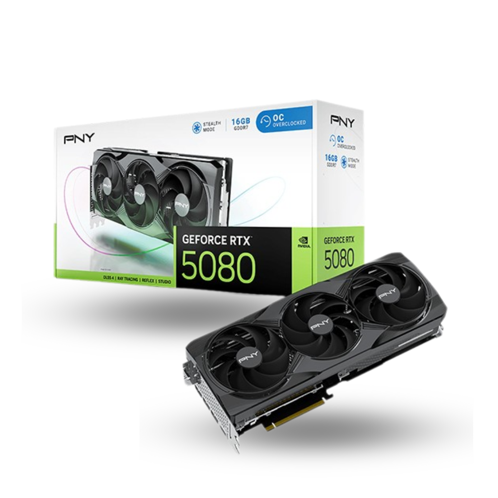 PNY GeForce RTX 5080 16GB GDDR7 OC Triple Fan