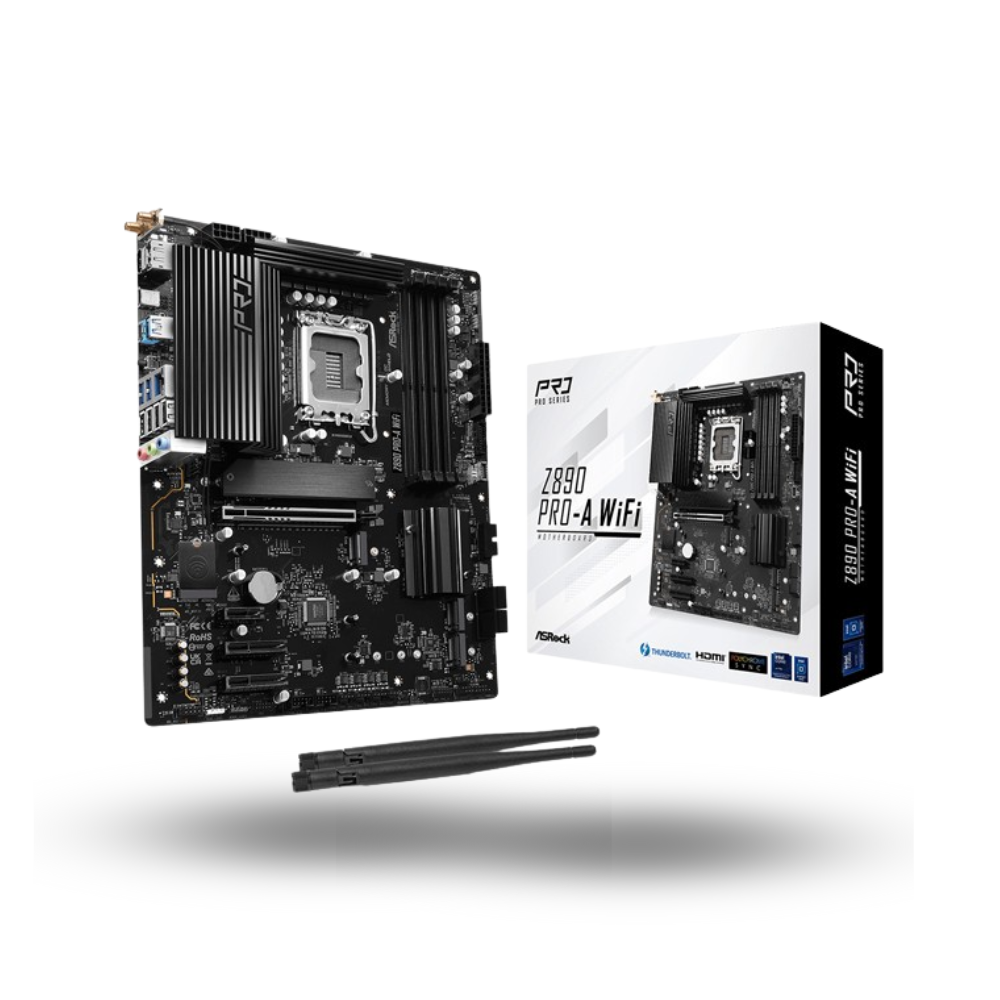 ASRock Z890 Pro-A WIFI (LGA1851, Z890, DDR5, USB3.2 Gen2x2 Type-C, SATA3)