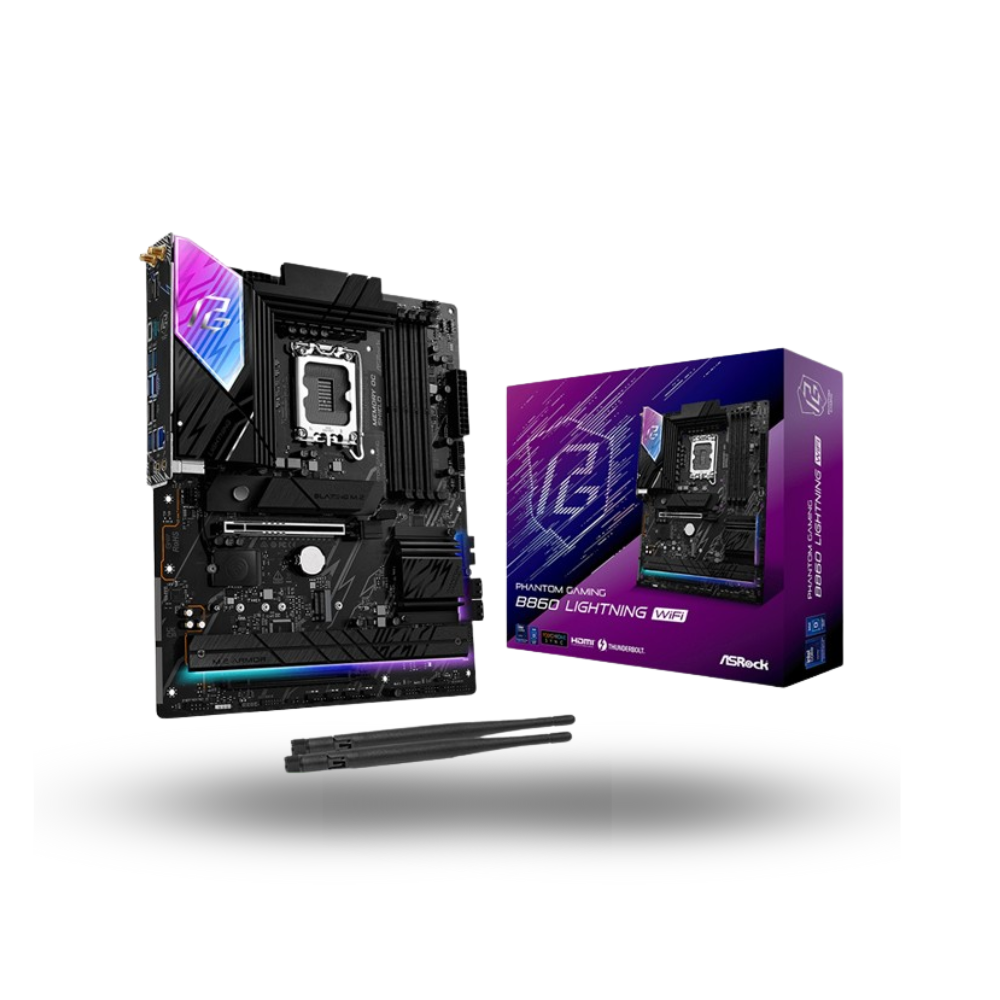 ASRock B860 Lightning WIFI (LGA1851, B860, DDR5, USB3.2 Gen2 Type-C, SATA3)