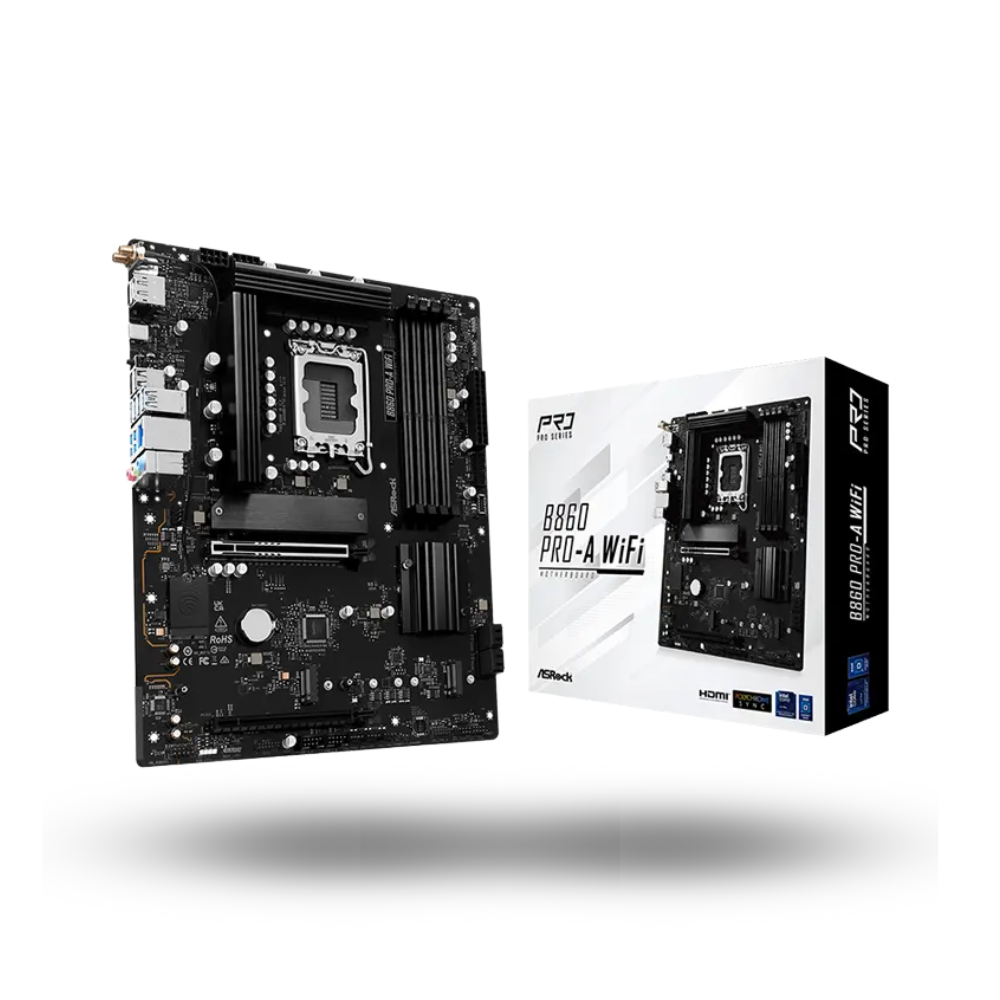 ASRock B860 Pro-A WIFI (LGA1851, B860, DDR5, USB3.2 Type-C, SATA3)