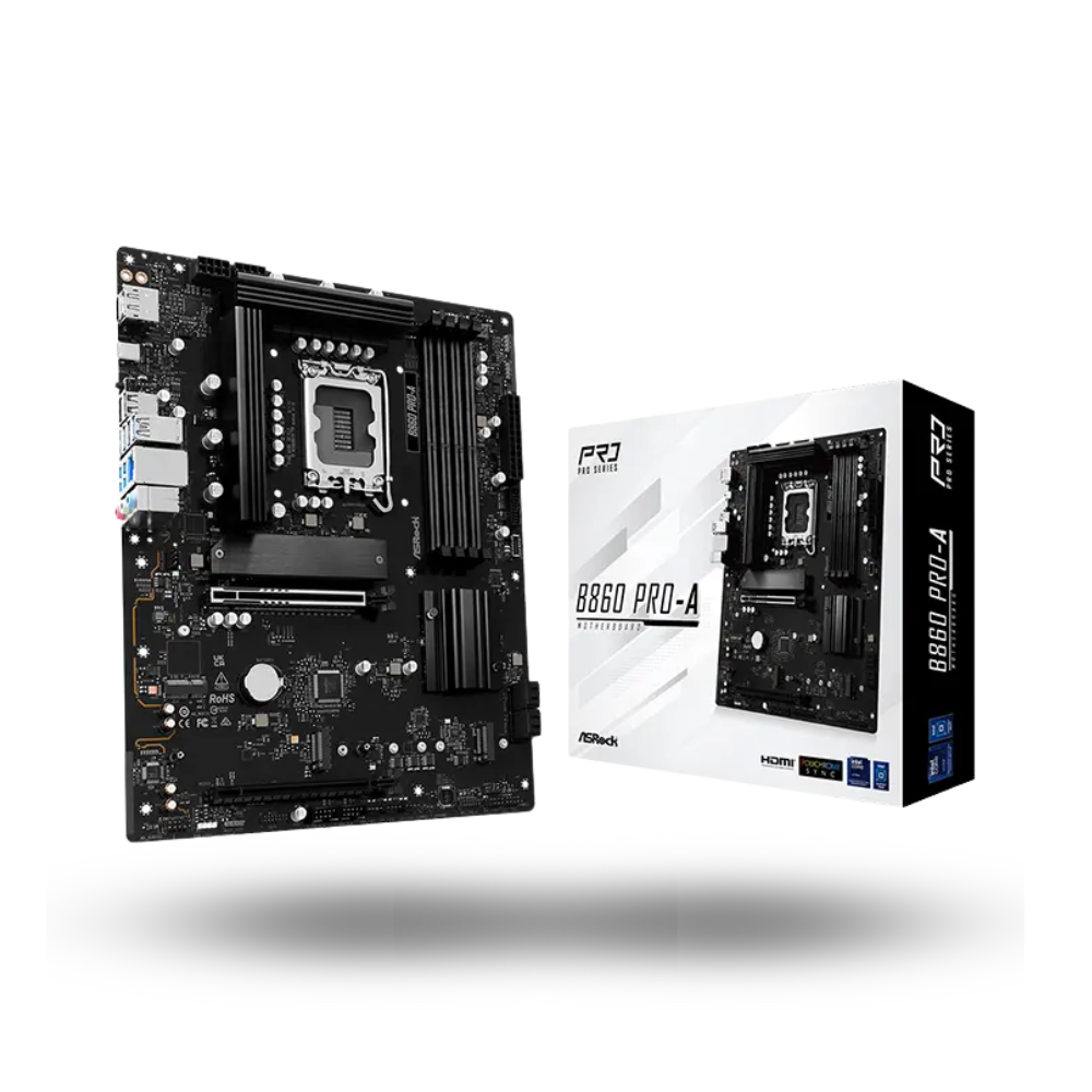 ASRock B860 Pro-A (LGA1851, B860, DDR5, USB3.2 Type-C, SATA3)