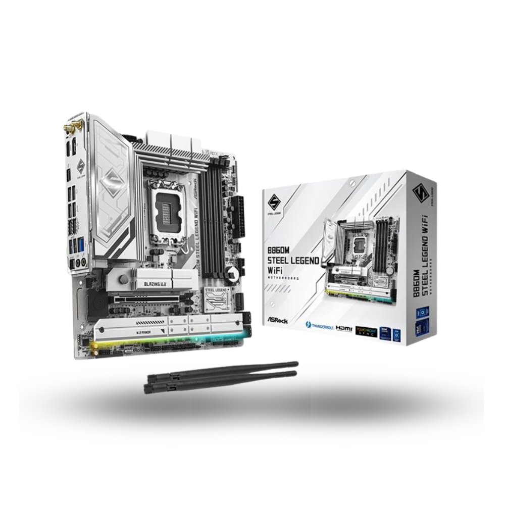 ASRock B860M Steel Legend WIFI (LGA1851, B860, DDR5, USB3.2 Gen2 Type-C, SATA3)