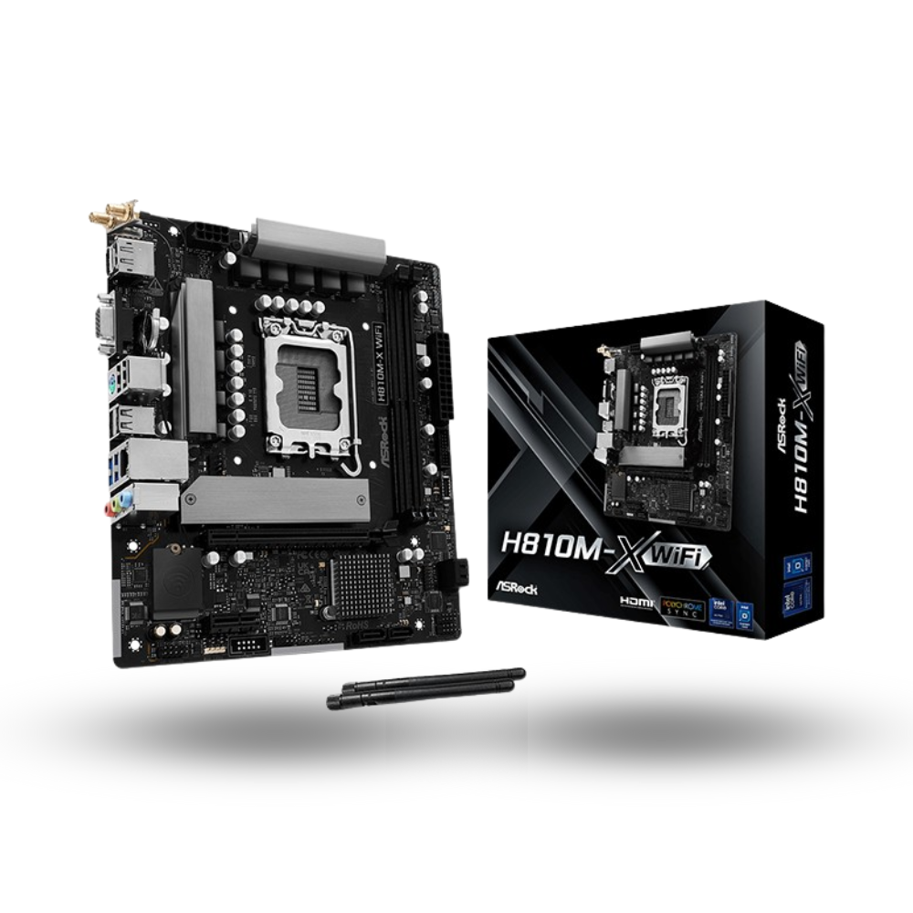 ASRock H810M-X WIFI (LGA1851, H810, DDR5 USB3.2 Type-C, SATA3)